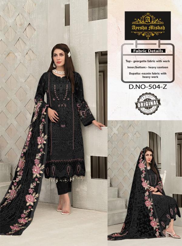 Ayesha Misbah 504 Georgette Designer Salwar Suits Collection